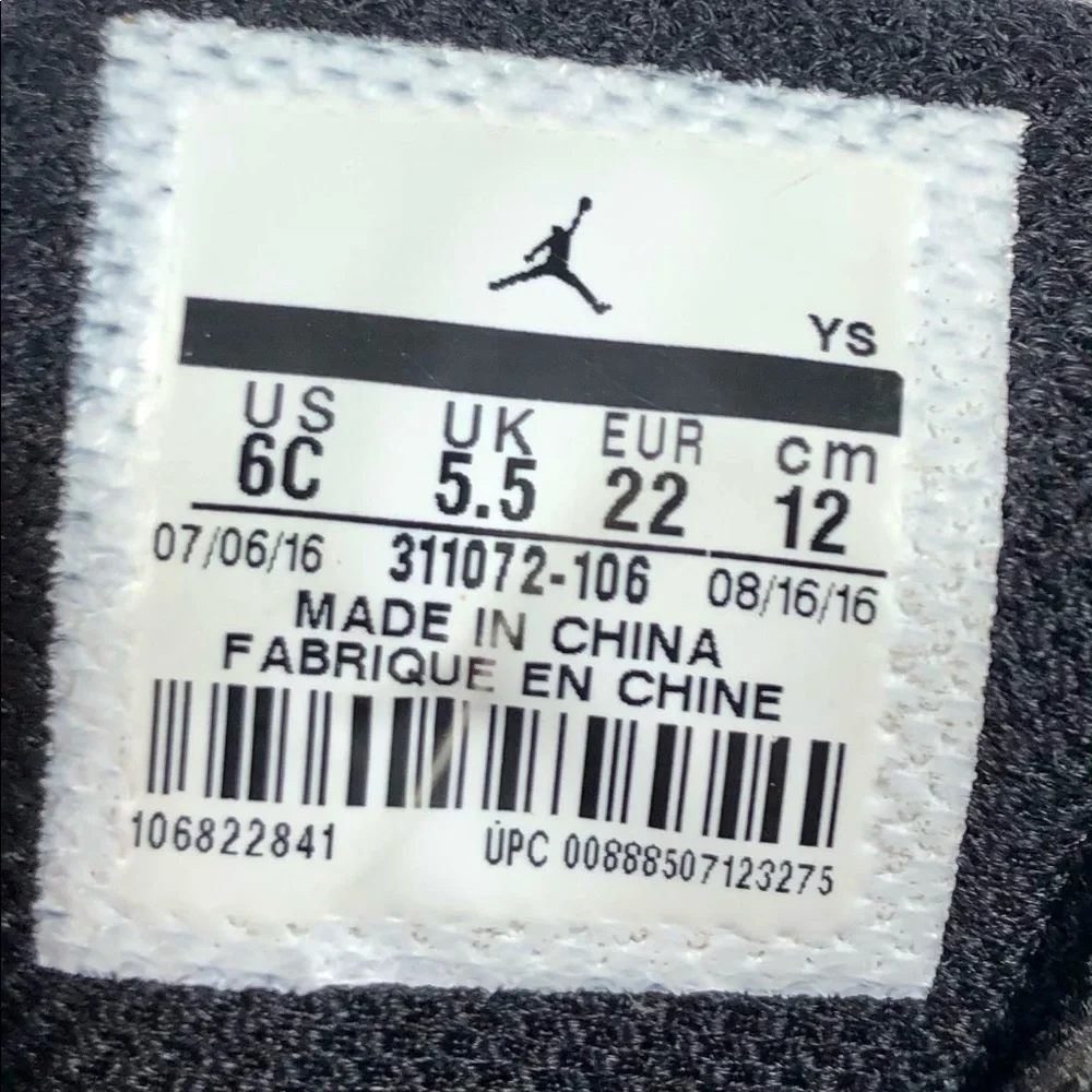 Air Jordan Lace Up Toddler Sz 6C Sneakers
